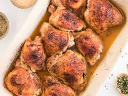 easy oven baked en thighs in just