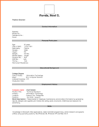 Format For Job Application Pdf Basic Appication Letter Blank Resume