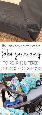 no sew way to reupholster outdoor cushions