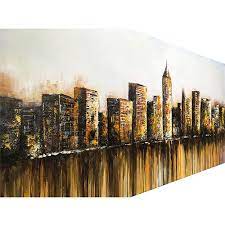 Canvas Wall Decor Big City Skyline Art