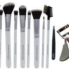 icini 11 piece makeup brush set white