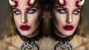 devil horns halloween makeup tutorial