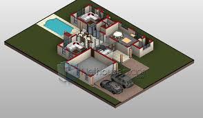 3d Double Y House Plan Tuscan