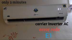 e1 error code in in carrier inverter ac