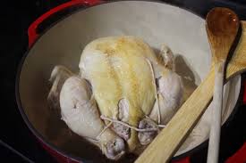 The sauce is enriched by cream cheese. Julia Child S Casserole Roasted Chicken With Tarragon Cooking Like Julia