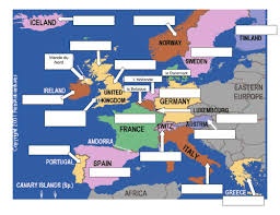 Below the map you will find labels for specific regions. European Countries Map To Label Teaching Resources