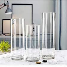 Transpa Cylinder Glass Flower Vase
