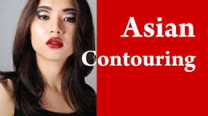 contouring asian face and cheeks makeup
