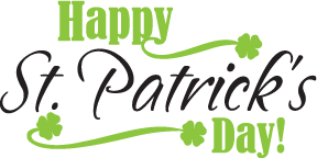 Wallwords Happy St. Patrick's Day (One-Color), Irish Designer Layouts,  DLI-11