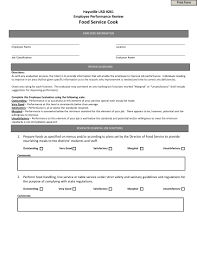 7 Restaurant Employee Evaluation Forms Pdf Doc