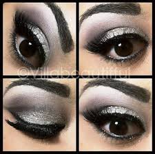 silver glittery eye makeup tutorial