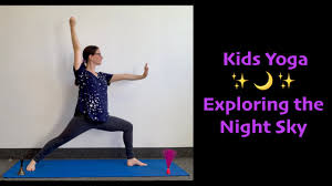 kids yoga exploring the night sky