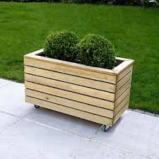 Linear Planter Double With Wheels