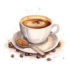 Watercolor cup of coffee. Illustration AI Generative 26791497 PNG