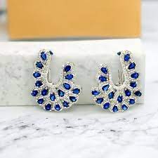 diamond earrings 18k white gold