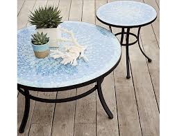 mosaic blue coffee table
