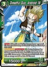 Dragon ball, sometimes styled as dragonball, is a japanese media franchise created by akira toriyama in 1984. Amazon Com Dragon Ball Super Tcg Dreadful Duo Android 18 Series 3 Booster Cross Worlds Bt3 065 Toys Games