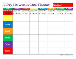 Weekly Diet Plan Template Planner Online Antonchan Co