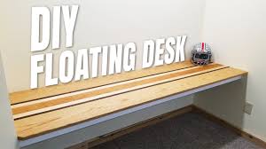 DIY Floating Desk with AWESOME Computer Cable Management How to