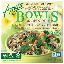 bowls brown rice blackeye peas