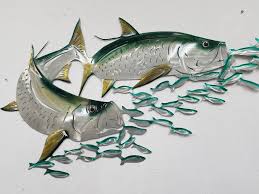 Aluminum Tarpon Metal Fish Wall Art
