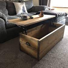 Coffee Table Chest Modern Industrial
