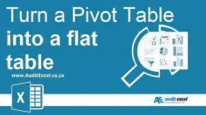 flatten a pivot table in excel you