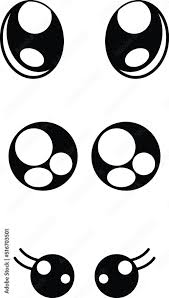 set of 3 cute eyes icon or image vector