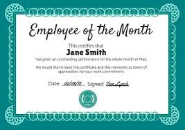 Here is preview of this employee of the year certificate template Personalize A Large Selection Of Employee Of The Month Templates