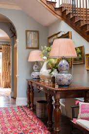 a console table in an entryway