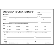 6 card spread is a reading that gives you a snapshot of how things are going to go in the nearest future. 52e Large Emergency Information Card 4 X 6 Size