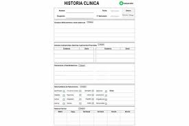 formato de historia clínica en excel y pdf