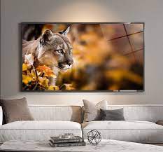 Puma Tempered Glass Wall Art Wild Cat