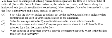 Solving Navier Stokes Chegg