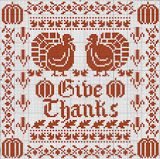 Free Thanksgiving Cross Stitch Chart
