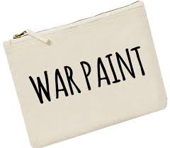 war paint personalised make up bag