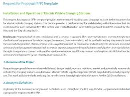 Request For Proposal Template Alternative Fuel Toolkit