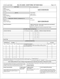Bill Of Lading Template Word Excel Templates