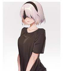 Cute girl YoRHa No.2 Type B (2B) in t-shirt:... (08 Dec 2019)｜Random Anime  Arts [rARTs]: Collection of anime pictures
