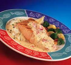 salmon with lobster mashed potatoes