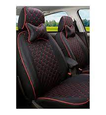 Vp1 Black Red Pu Leather Car Seat Cover
