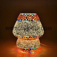 Multi Color Mosaic Glass Table Lamps