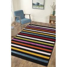 rainbow bright multi coloured soft rug