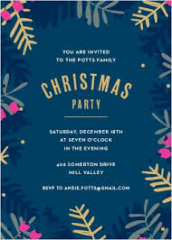 Holiday Party Invitations Match Your Color Style Free Basic