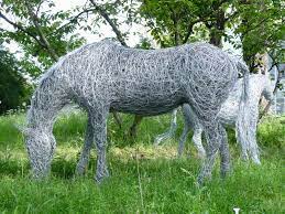wire horse sculpture for your garden