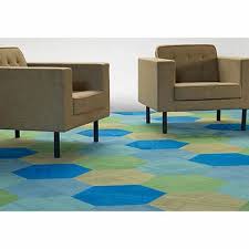 multicolor hexagonal nylon carpet tiles
