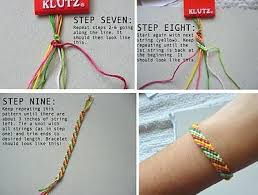 But if you are too much lazy to make a bracelet for your best friend, then you better try to in these images, you will find every individual step marked with the number also to learn easily that how to make bracelets at home with thread, beads, strings in different patterns. How To Make Friendship Bracelets Basic Diagonal Stripe