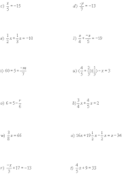 linear equations with fractions math