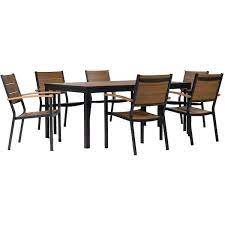 Mod Asher 7 Piece Faux Wood Outdoor