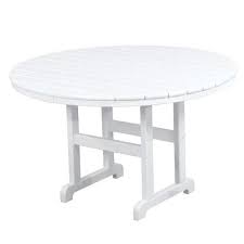 White Round Patio Dining Table